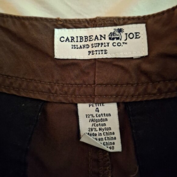 Carribean Joe Women's Brown Cargo Cropped Pants - Picture 7 of 9